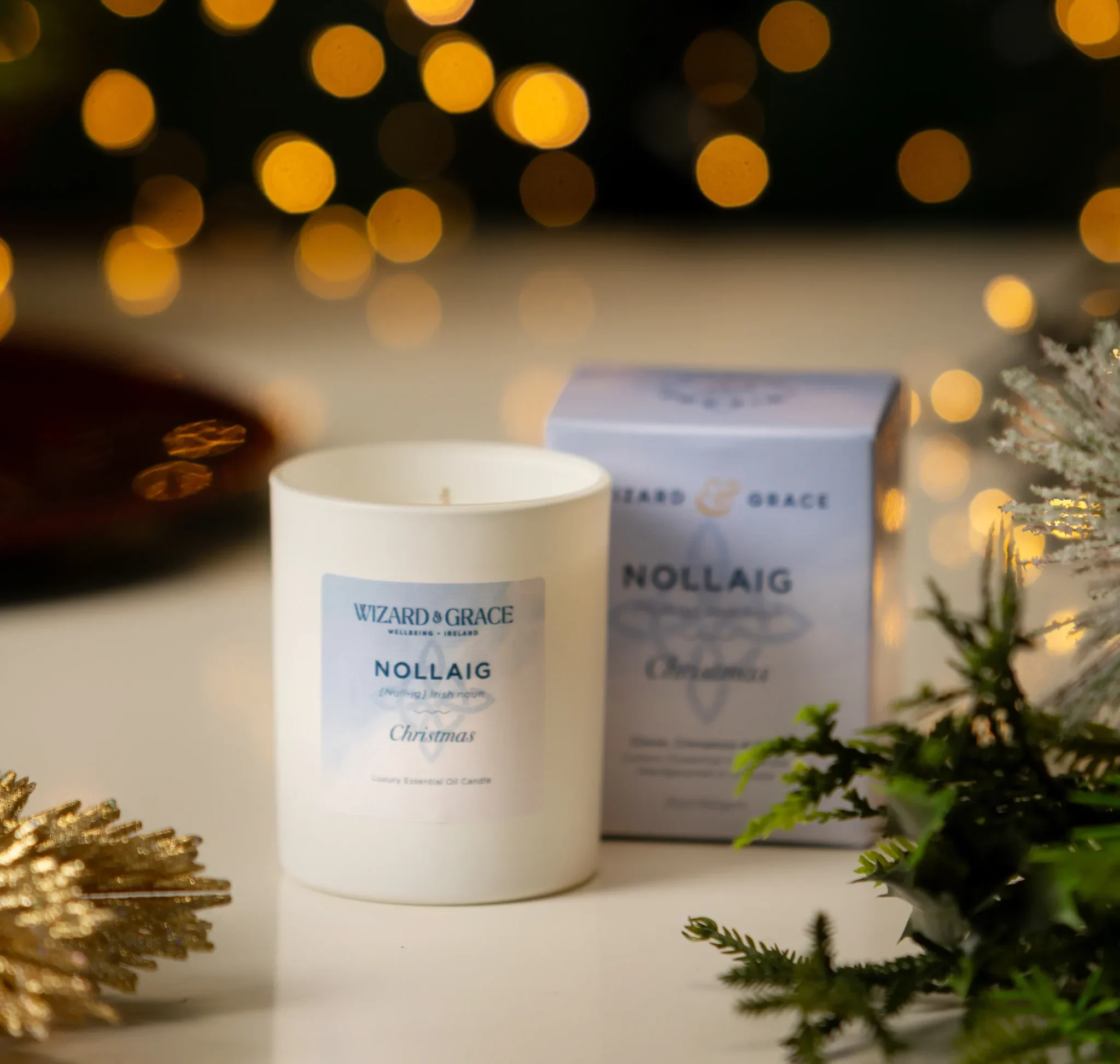 Wizard & Grace Nollaig candle, €28