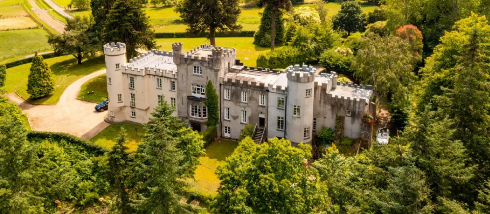 The four storey tower house at Glanmore Castle Co. Wicklow is up for sale