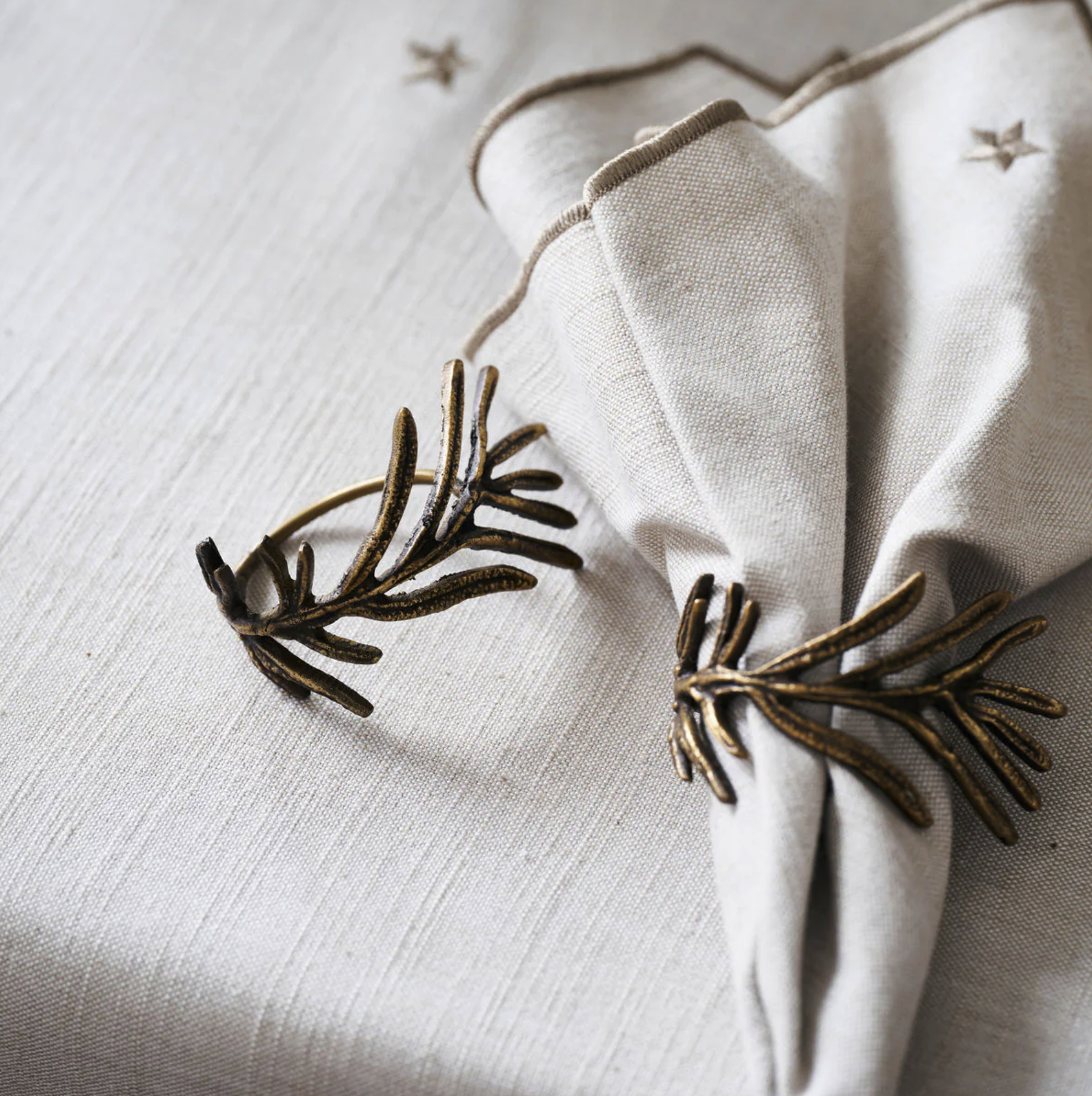 Brass napkin ring set  of 4, €44, Chalk & Easel