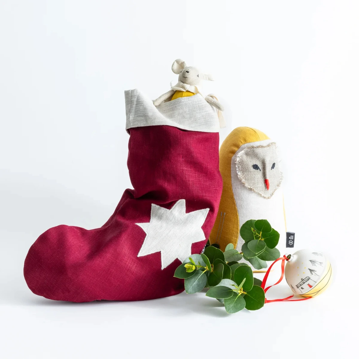 We Make Good Linen Christmas Stocking, €29