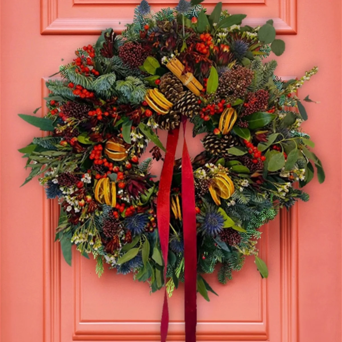 Anna May Floristry Signature Warm Winter Christmas Wreath, €150