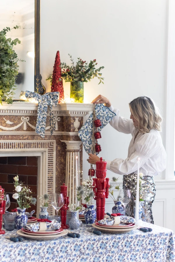 Thistle Blue Quilted Christmas Stocking, €26.50