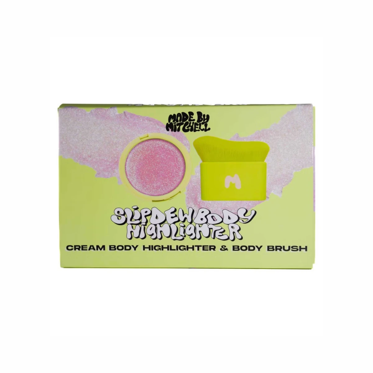 Made By Mitchell Slip Dew Body Shimmer And Body Brush Set, €26