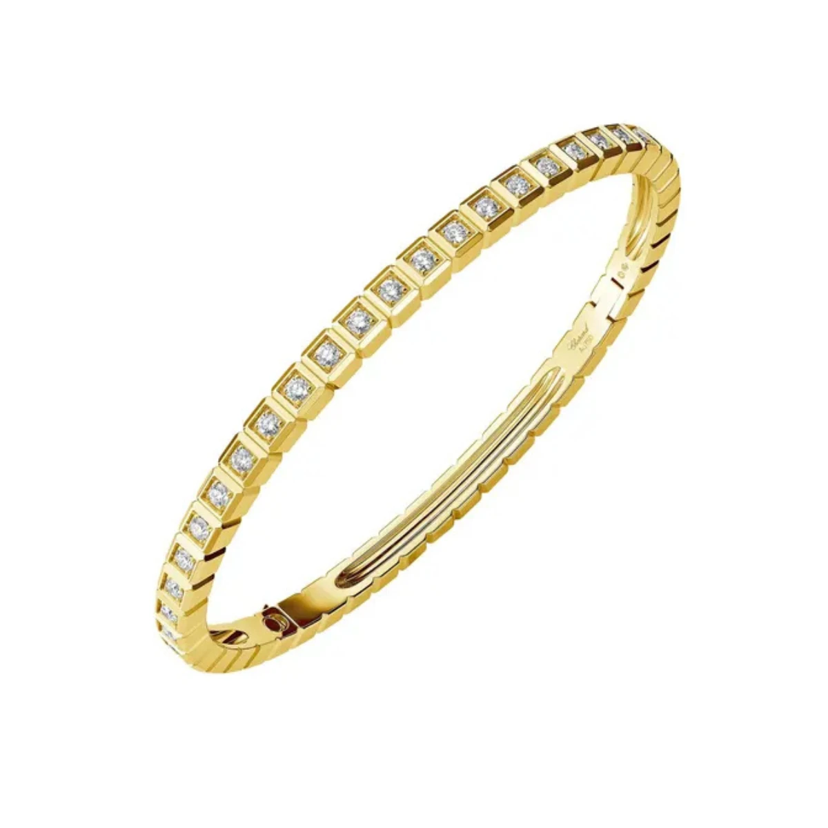 Ice Cube 18k Yellow Gold Full Set Diamond Bracelet
