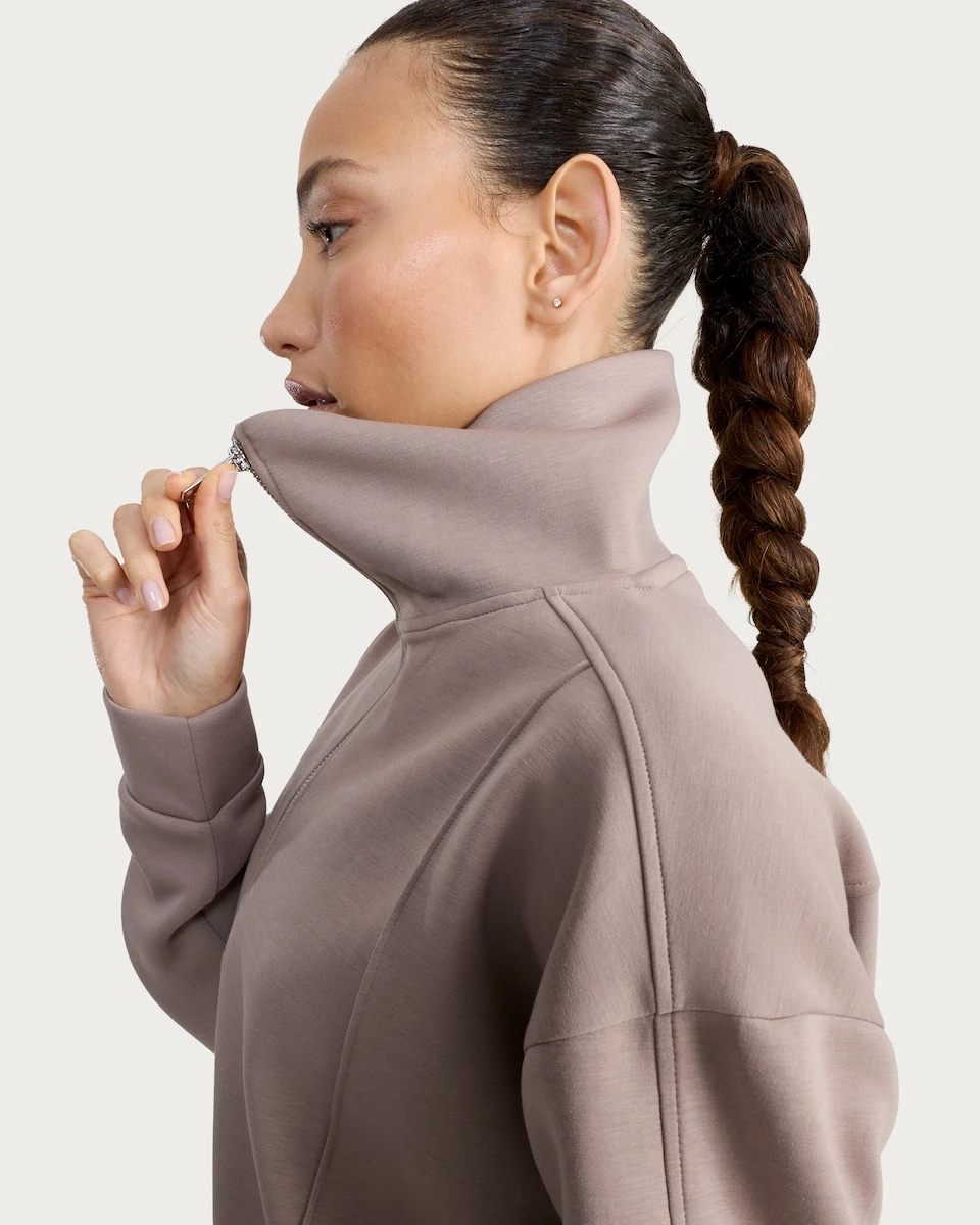 F&F Active AFTERCLASS Half Zip Co-ord Sweatshirt in Brown, €29