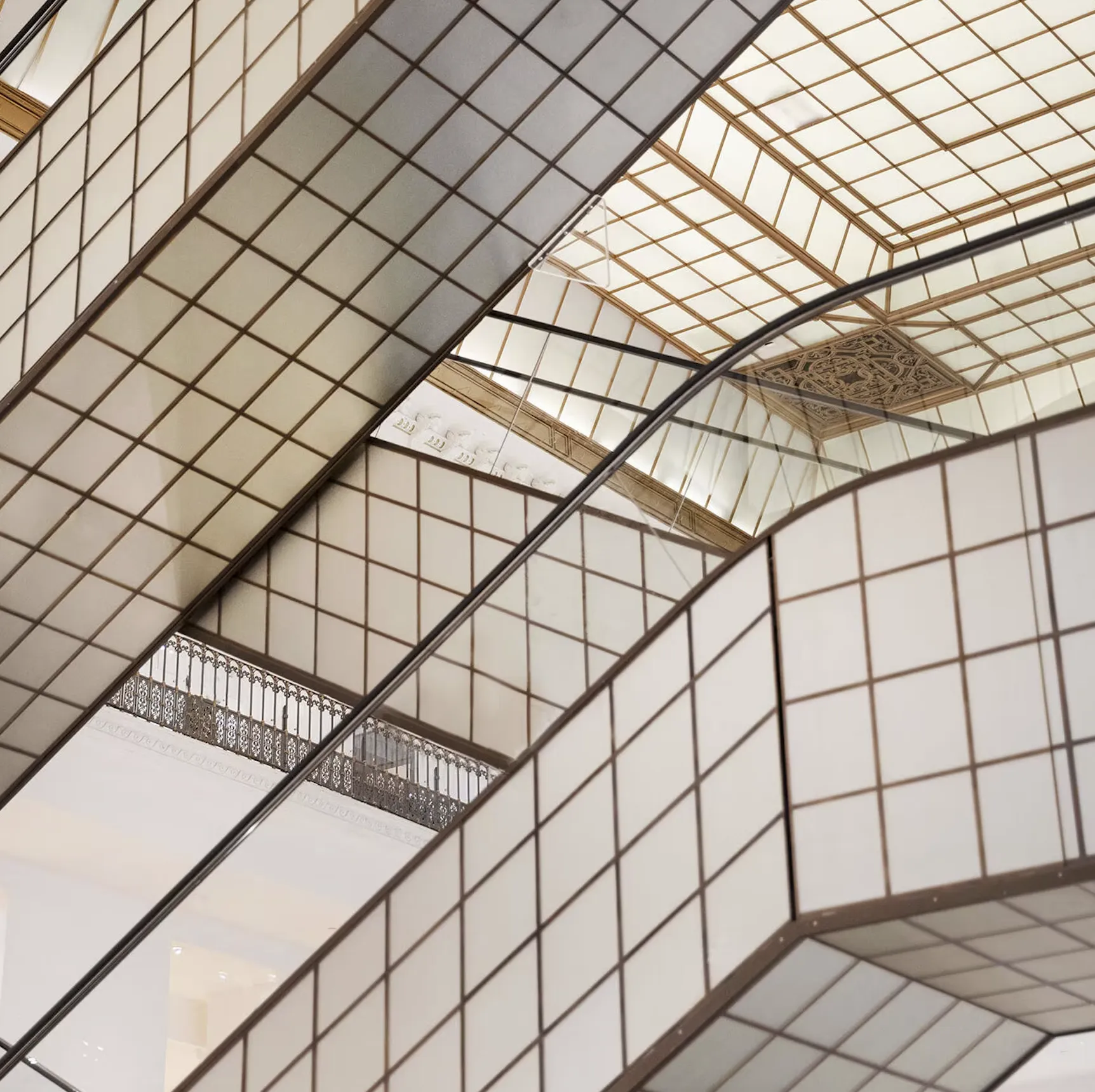 Iconic escalators of Le Bon Marché