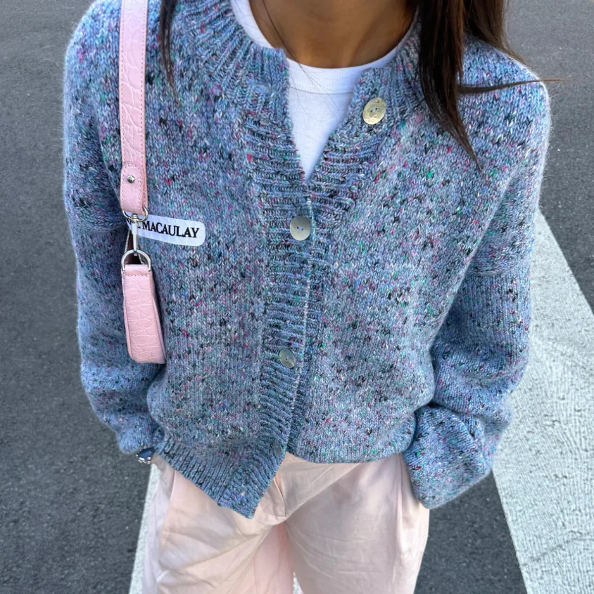 Hope Macaulay Azure Mélange Knit Cardigan, €398.95