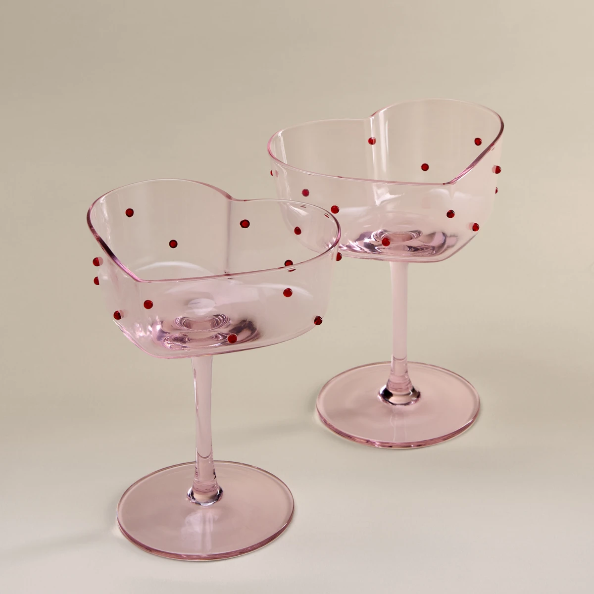 M&S Set of 2 Heart Coupe Glasses, €19.50