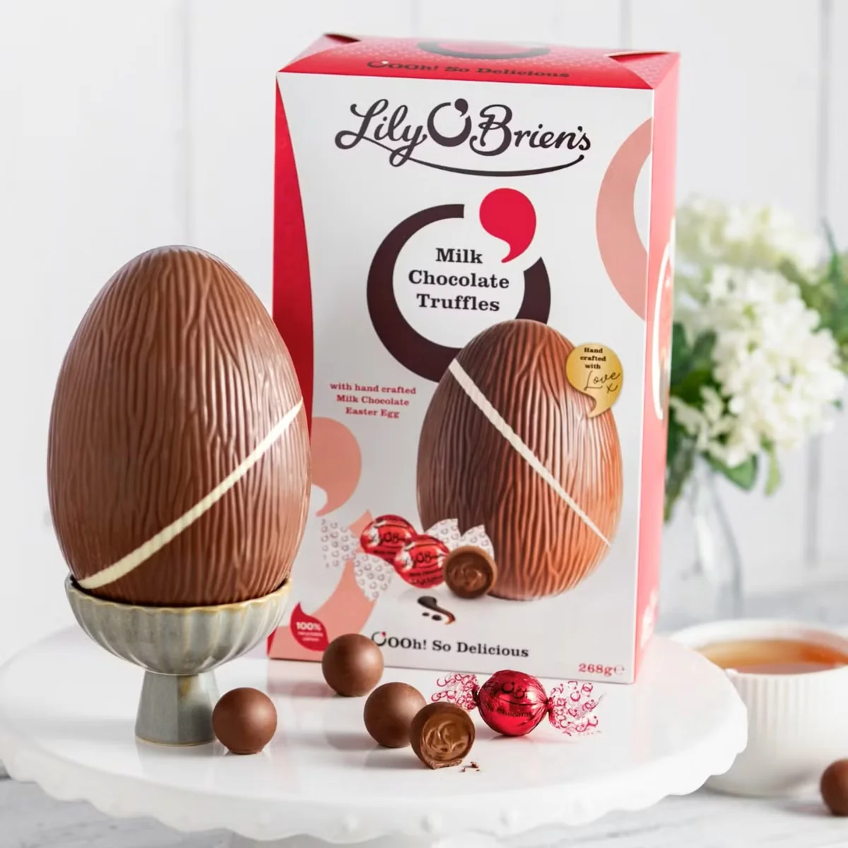 Lily O' Brien Milk Chocolate Egg with 5 Milk Chocolate Truffles, €16