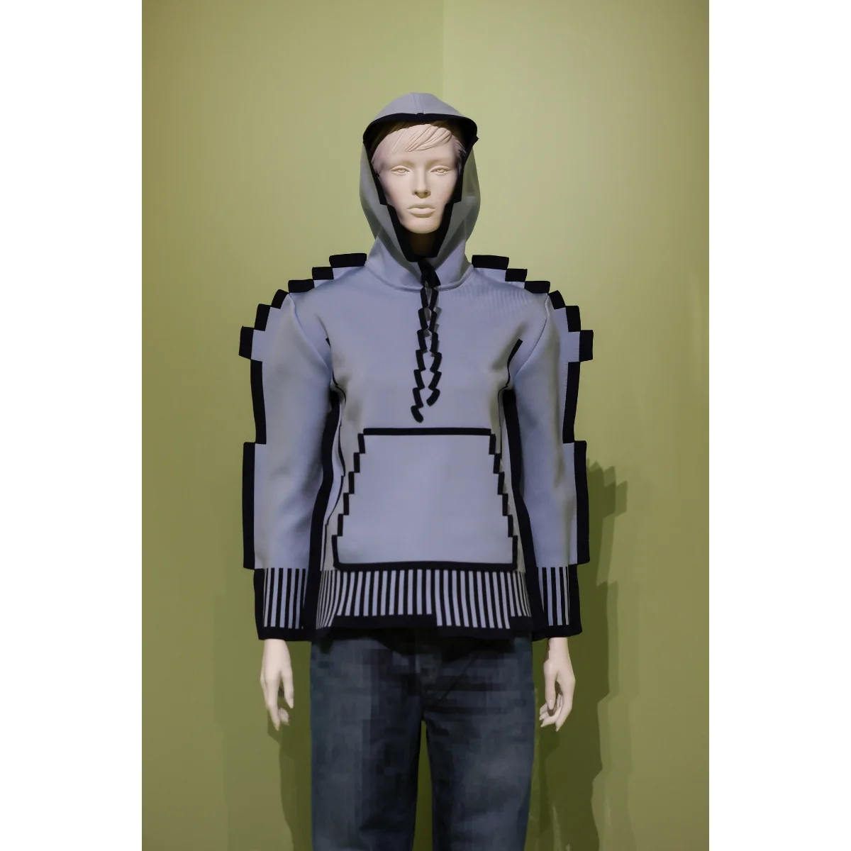 Loewe ‘Pixelated’ hoodie and jeans, Jonathan Anderson for Loewe, Spring/Summer 2023.