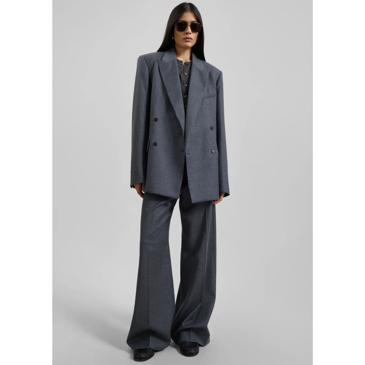 The Frankie Shop Newark Flannel Double Breasted Blazer, €359