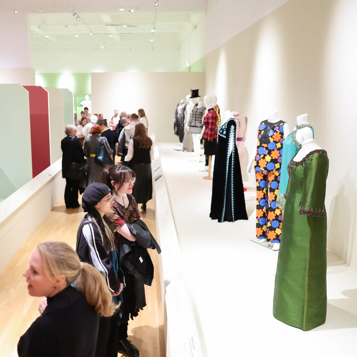 Visitors taking in key pieces from the newly rebuilt collection.