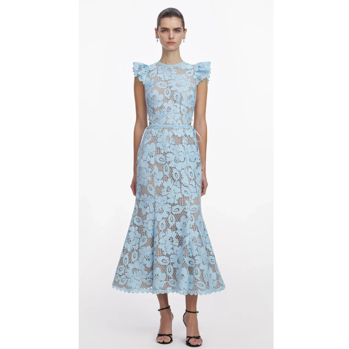 Self-Portrait Blue Crochet Midi Dress, €550