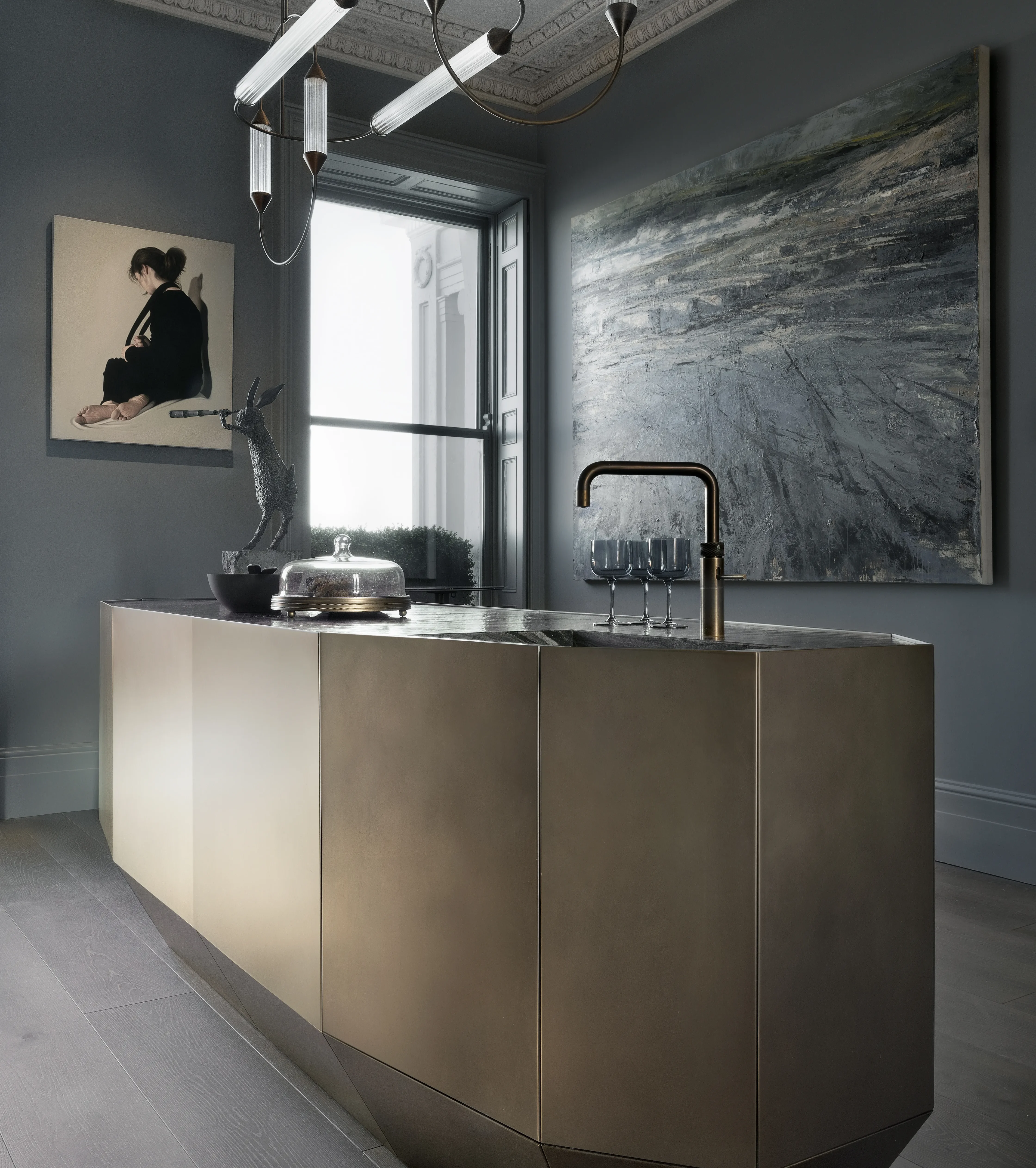 This sculptural Henge kitchen island  from Minima feels like a piece of art 