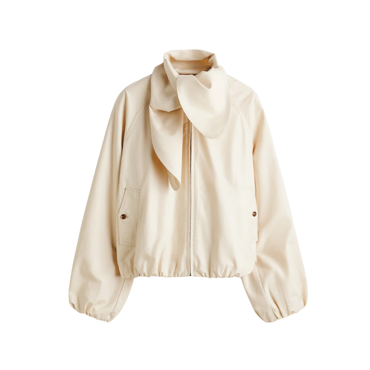 H&M scarf-collar jacket, €49.99