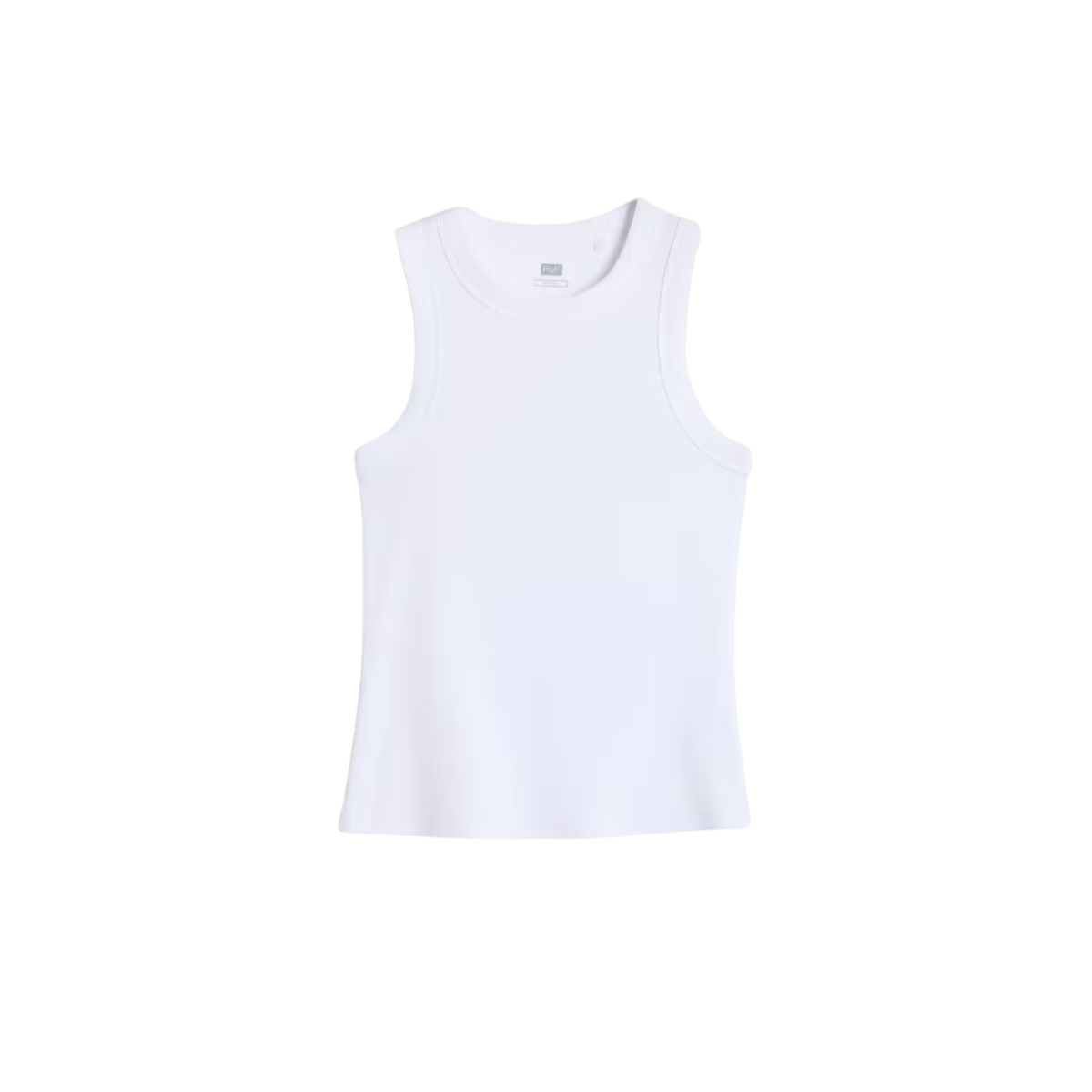 F&F Cotton Rich Ribbed Racerback Vest in White, €7