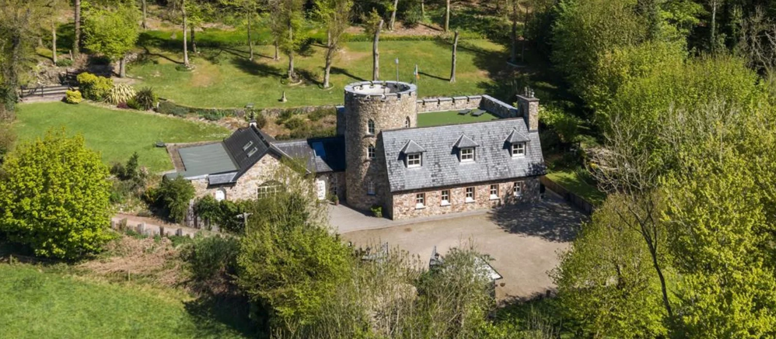 The turret of this Limerick home contains its own private putting green