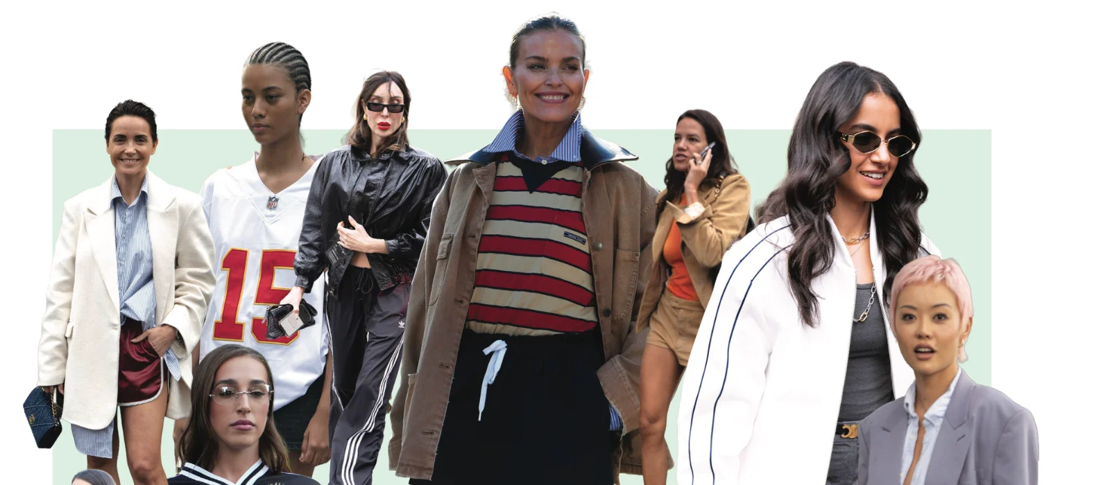 The fashion set is embracing sports attire in their street style and runway looks
