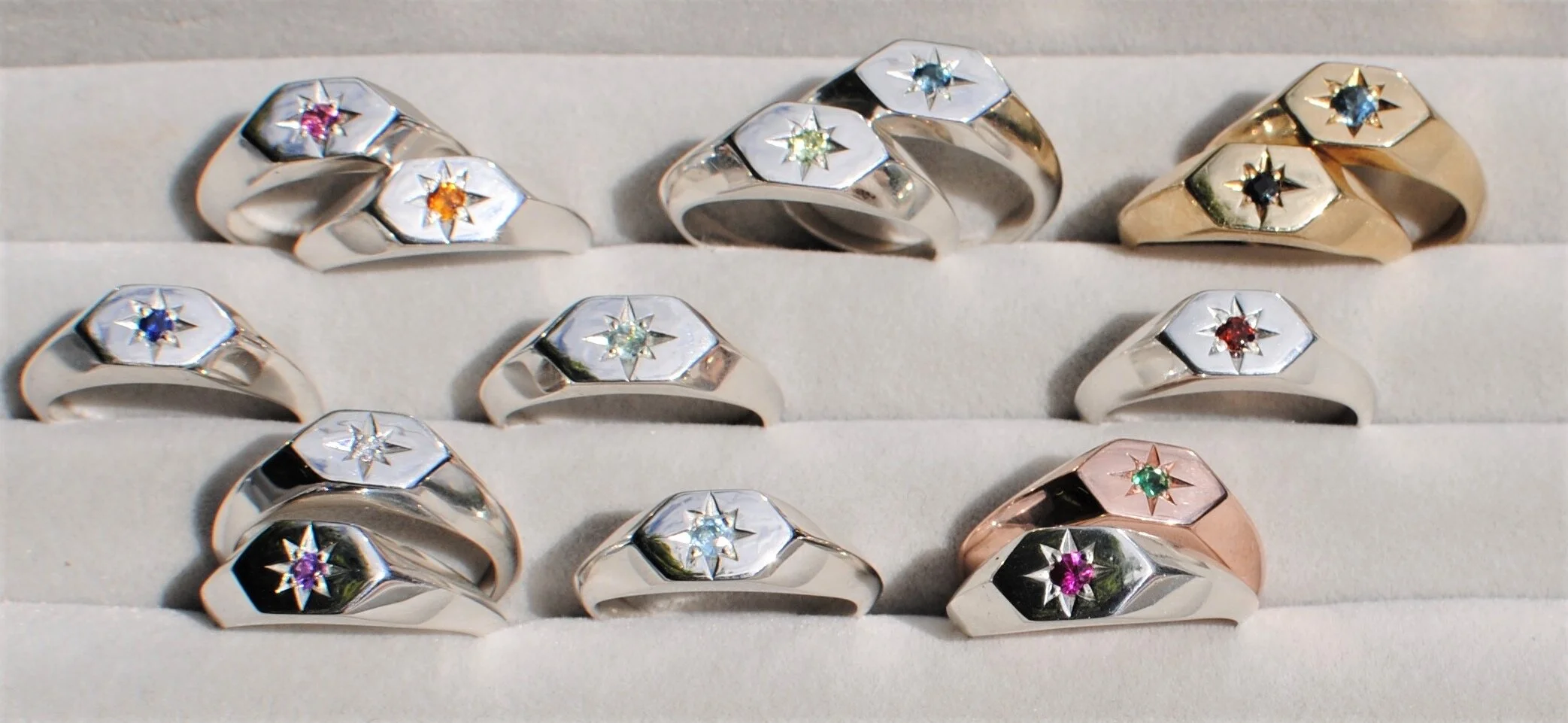 Cosmic Boulevard Starlight Ruby Birthstone Signet Ring
