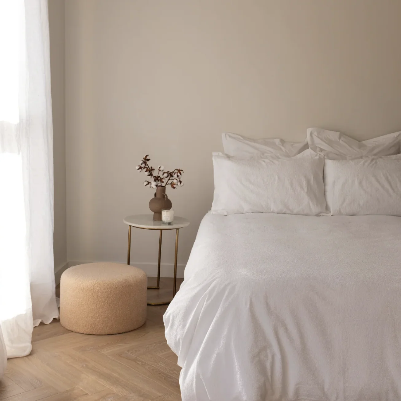 Seersucker organic cotton duvet cover set, from €195, Conscious Convert