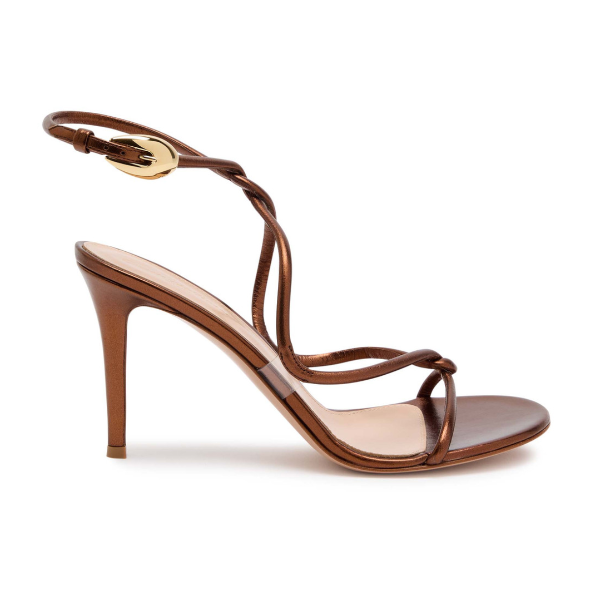 Gianvito Rossi Metallic Leather Sandals, €570.87