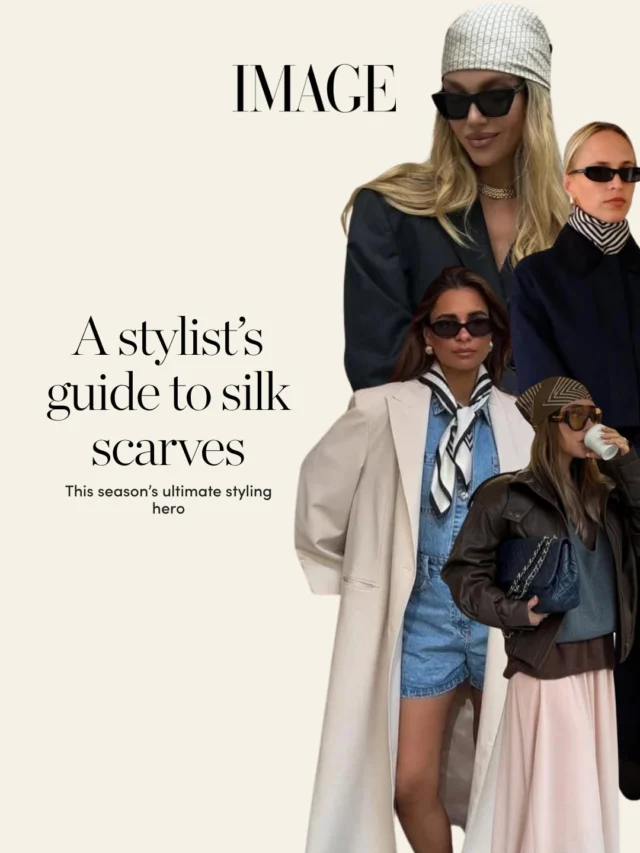 Silk scarves are no longer reserved for classic neckwear, writes contributing fashion editor @sineadkeenanstyle. They’re now being styled as tops, belts, hair accessories and even layered over tailoring to introduce colour and print.

See her guide in full through the link in bio.